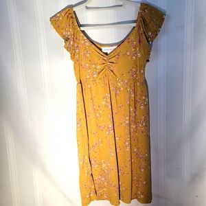 Pink Rose Golf Floral with Little Flower Babydoll Dress, Size Small NWT